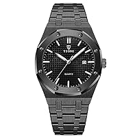 Men's Watch Metal Strap Waterproof Stainless Steel Analogue Quartz Watch Date Wrist Watch Men Hands Luminous