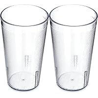 Carlisle FoodService Products 52128107 Stackable ShatterResistant Plastic Tumbler, 12 oz., Clear (Pack of 12)