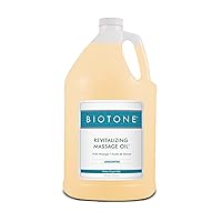 Biotone Revitalizing Massage Oil Unscented, 128 Ounces (1 Gallon)