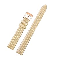 Women Genuine Leather Watch Strap for Armani AR1681 1683 1882 1926 1726 Thin Soft Wristband Watchbands (Color : Champagne Gold RB, Size : 14mm)