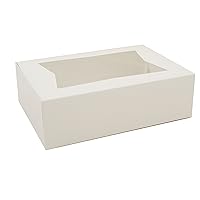 Southern Champion Tray 24003 White Paperboard Window Bakery Box, 8