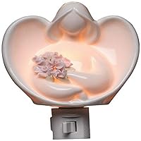 Angels with Flowers Plug In Night Light, 5-3/4-Inch Tall