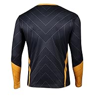 Men's The Flash Long Sleeve Crewneck Super Heroes T-Shirt Quick Dry Wicking Tee Tops (Yellow(The Flash), XXX-Large)