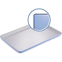 Nonstick 18 Inch Baking Sheet, Ceramic Coating, Non-Toxic, Rust Resistant Aluminized Steel, Perfect Baking Pan for Cookie, Roasting, Cooking - Cyan