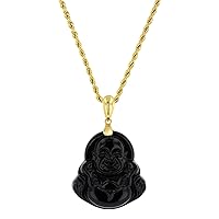 Laughing Buddha Black Jade Pendant Necklace Rope Chain Genuine Certified Grade A Jadeite Jade Hand Crafted, Jade Neckalce, 14k Gold Filled Laughing Jade Buddha necklace, Jade Medallion