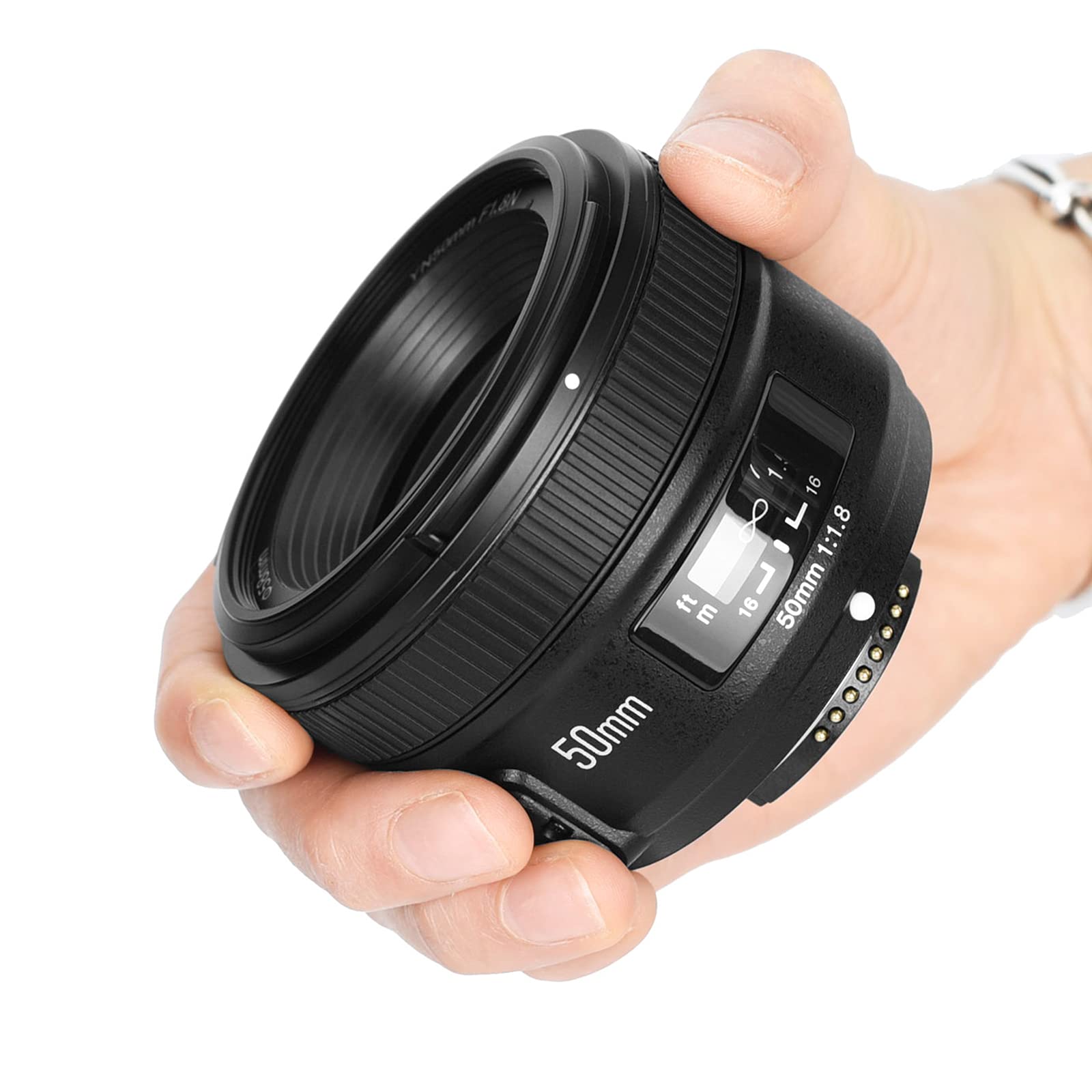 YONGNUO YN50mm F1.8, Standard Prime Auto Focus Lens for Nikon Full Frame SLR F Mount Cameras