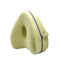 Knee Pillows for Side Sleepers - Sciatica Pain Relief - Back Pain, Leg Pain, Pregnancy, Hip and Joint Pain - Memory Foam Leg Pillow Green