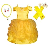 Lito Angels Girls' Princess Dress Up Costume Halloween Party Fancy Dresses with Accessories