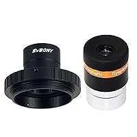 SVBONY T2 T Ring Adapter and T Adapter Bundle with SVBONY Eyepieces 4mm Telescopes Lens for 1.25 inches Astronomic Telescopes