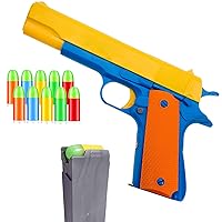 Classic Colt 1911 Toy Gun with Soft Bullets Ejecting Magazine and Pull Back Action 1:1 Replica of an M1911A1 Colt 45 and 5 Extra Bullets