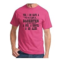 Yes I Do Have A Beautiful Daughter A Gun Shovel Funny T Shirt Father's Day Gun