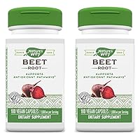 Beet Root, 1,000 mg per Serving, 100 Vegetarian Capsules (Pack of 2)
