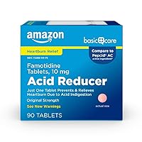 Original Strength Famotidine Tablets, 10 mg, Acid Reducer, Heartburn Medicine, Acid Indigestion Relief, 90 Count