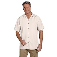 Men's Barbados Textured Camp Shirt 4XL CREME