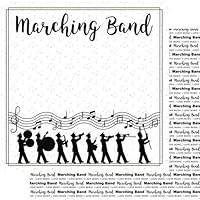 Marching Band Notes Music (38774) 12 Inch x 12 Inch Double-Sided Scrapbook Paper - 1 Sheet