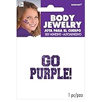 Sparkling Go Purple Glitter Body Jewelry (5