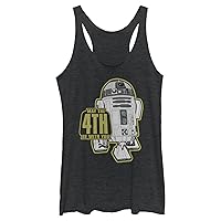 STAR WARS Women's R2-D2 May The 4th Be with You Racerback Tank Top