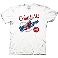Ripple Junction Coca-Cola America Coke is It Drink Adult T-Shirt Officially Licensed