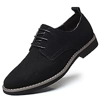 Men's Oxford Dress Shoes Classic Lace Up Casual Suede Leather Low-Top British Business Breathable Formal