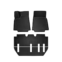 All Weather Floor Mats Tesla Model X 5/6/7 Seater 2021-2023 Accessories Heavy Duty Custom Compatible with TPE Floor Mats Left Hand Driver (Color : Model X 7 Seater LHD)
