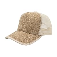 Two Tone Toyo Straw Mesh Adjustable Trucker Baseball Cap Newsboy Beret Fedora