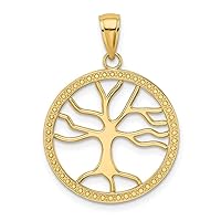 Charms Collection 14K Large Tree Of Life In Round Frame Charm K7341