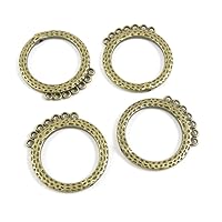 5 PCS Earring Backs And Findings Ancient Antique Bronze Fashion Jewelry Making Crafting Charms Findings Bulk for Bracelet Necklace Pendant A00004 Ear Drop Earring Connector Joiner