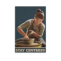Girl Making Pottery - Vintage Poster Wall Art Decoration-gigapixel-scale-2x Canvas Art Poster And Wall Art Picture Print Modern Family Bedroom Decor Posters 08x12inch(20x30cm)