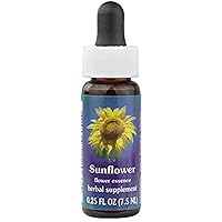 Flower Essence Services Sunflower Dropper Herbal Supplements, 0.25 Ounce