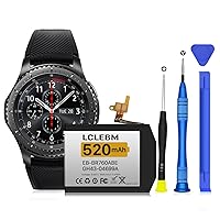 LCLEBM 520mAh Battery for Samsung Gear S3 Frontier (SM-R760),Galaxy Gear S3 Classic Replacement Battery for SM-R770,BR760,R765,EB-BR760ABE Gear S3 Battery with Professional DIY Repair Tools
