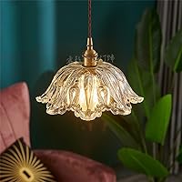 Vintage Brass Pendant Lights Glass Hanging Lamps Home Decoration Lighting Glass Ceiling Pendant Light, Balcony lamp