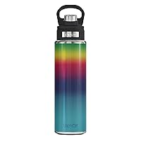 Rainbow Flavor Triple Walled Insulated Tumbler Travel Cup Keeps Drinks Cold, 24oz Wide Mouth Bottle, Stainless Steel