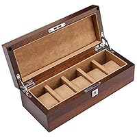 Watch Box Elm Wood Pure Solid Wood Watches Box 5 Slots Mechanical Watch Display Collection Storage Box Jewelry Organizers Watch Organizer Collection