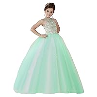 Girls' Pageant Dresses Halter Tulle Girls Kids Pageant Gowns
