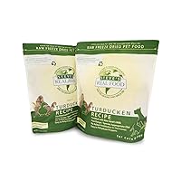 Freeze-Dried Raw Food Diet for Dogs and Cats, 2-Pack, Turducken Recipe (Turkey & Duck), 1.25 lbs in Each Bag, Made in The USA, Pour and Serve Nuggets, Vegetarian Fed & Free Range