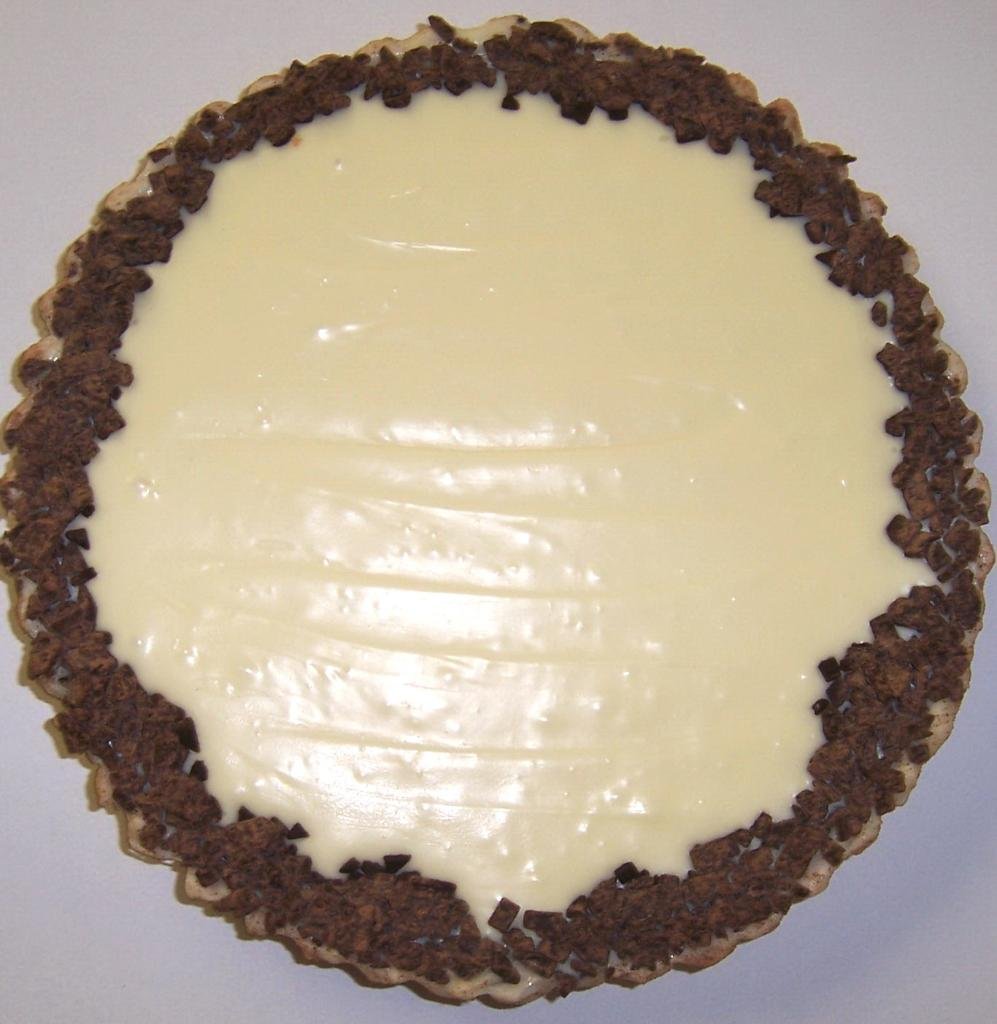 Scott's Cakes Maple Walnut Fudge Tart with Mango Filling and White Chocolate Topping