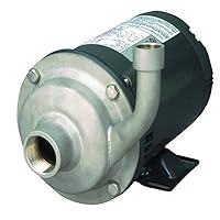 AMT Pump 5483-98 High Volume Straight Centrifugal Pump, Stainless Steel, 1 HP, 3 Phase, 230/460V, Curve C, 1-1/2