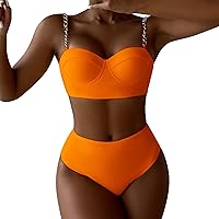 Womens Tankini Bathing Suits Tummy Control Mesh Swim Top Women Crop High Waisted Two Piece Swimsuits Solid Co