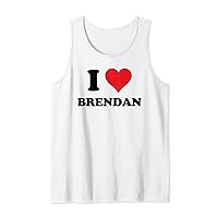 I Heart Brendan First Name I Love Personalized Stuff Tank Top