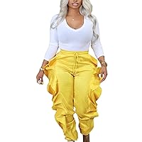 DINGANG Fringe Pants for Women Trousers Long Solid Color High Waisted Pants Sweatpants for Women Streetwear