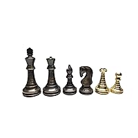 4.1/2 inch King, Hand Carving Brass Chess Set Pieces Unique Designer Handcrafted Chess Borad Piece Ideal Gift Item for Chess Lover by MIZHANDICRAFTS