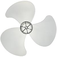 DOITOOL Universal Plastic 3 Leaves Fan Blade Set 16 Inch Replacement Fan Blades with Nut Cover Electric Fan Leaves for Table Standing Pedestal Fan