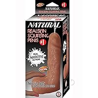 Natural Realskin 6 Inch Squirting Penis Dildo #1 Brown