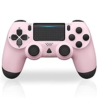 JORREP Wireless Pink Game Controller Compatible with PS4/Pro/Slim Console, with Motion Motors, Dual Vibration, Analog Sticks, Charging Cable