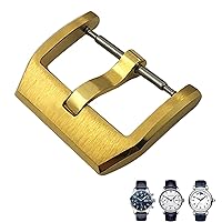 18mm 20mm 316L Stainless Steel Deployment Buckle for IWC Pilot Mark Portugieser Rose Gold Rubber Leather Watchband Folding Clasp (Color : Gold 2, Size : 18mm)