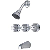 Central Brass 0968-Z Three Handle Tub & Shower Set in Chrome