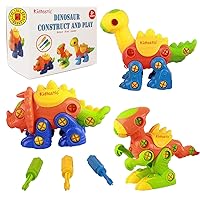 Dinosaur Toys, 106 pcs Take Apart Stem Learning Toys with Screwdriver, Ages 3-6 Year Kids Birthday Gift, Fun Construction for Boys and Girls - Build a Dinosaur, 3 yr Old Toddler Toys