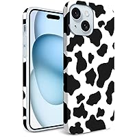 Hi Space Case Compatible with iPhone 15 Plus 2023 6.7 Inch, Slim Shockproof Full Body Rugged Hard Protective Cover, Cow