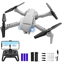 Drone with Camera - 1080P HD FPV Foldable Mini Drone with Carrying Case, 2 Batteries, 90° Adjustable Lens, One Key Take Off/Land, Altitude Hold, 360° Flip, Gifts Toys for Boys and Girls