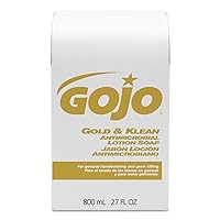 GOJO 912712EA Gold & Klean Lotion Soap Bag-in-Box Dispenser Refill, Floral Balsam, 800mL